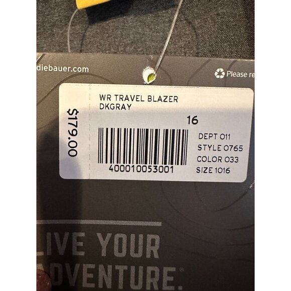 Eddie Bauer Travel Eddie Bauer Women’s WR Travel Blazer – Size‎ 16 – Dark Gray – - Picture 3 of 15